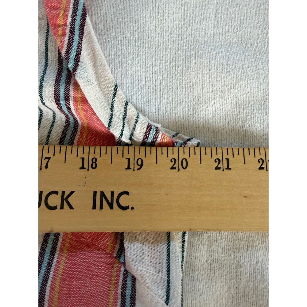 Tommy Hilfiger Womens Pink Striped Linen Cotton Sleeveless Belted Shirt Dress 10 - Picture 4 of 8